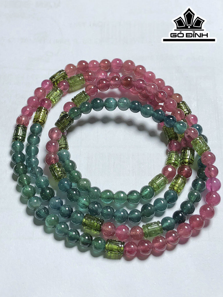 Chuỗi Đá Tourmaline Đường Kính Hạt 4,8 (mm) 24gr