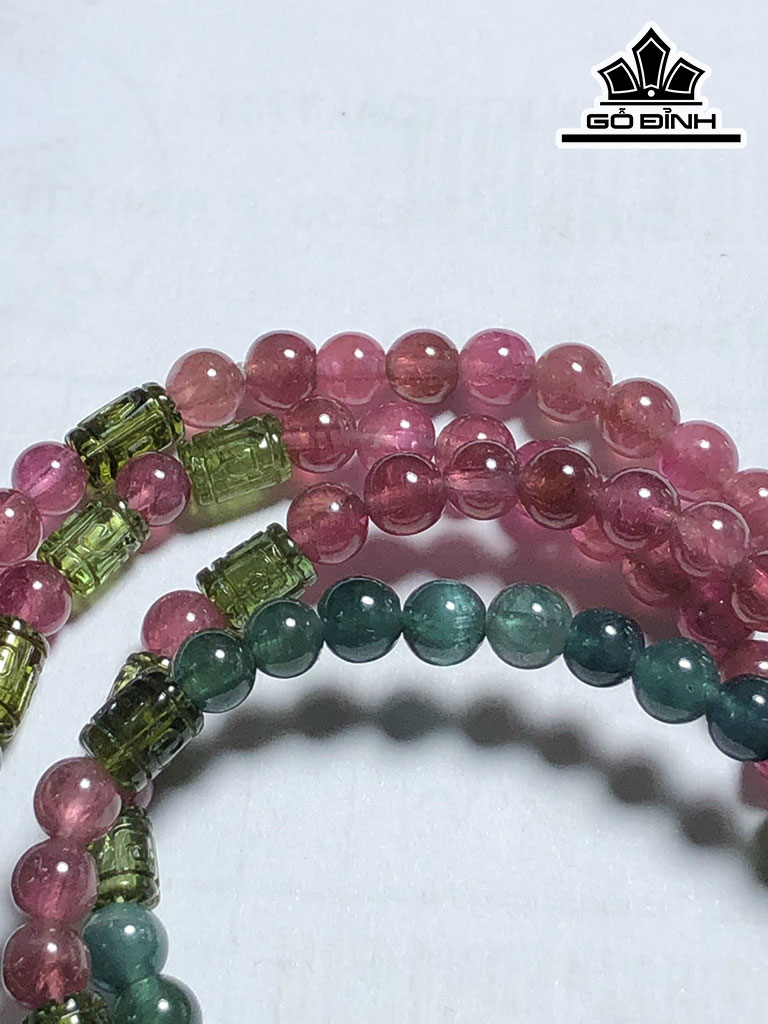 Chuỗi Đá Tourmaline Đường Kính Hạt 4,8 (mm) 24gr