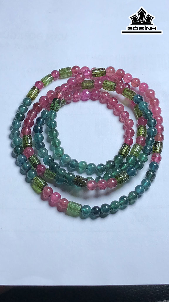 Chuỗi Đá Tourmaline Đường Kính Hạt 4,8 (mm) 24gr