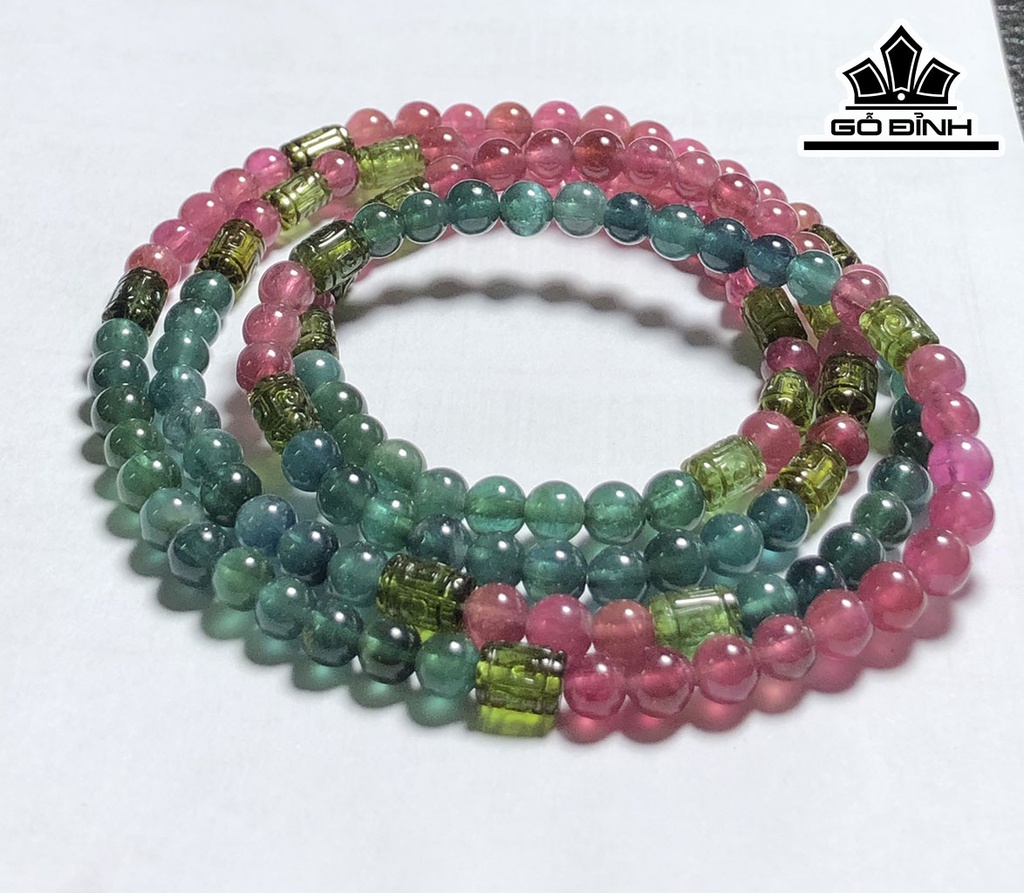 Chuỗi Đá Tourmaline Đường Kính Hạt 4,8 (mm) 24gr
