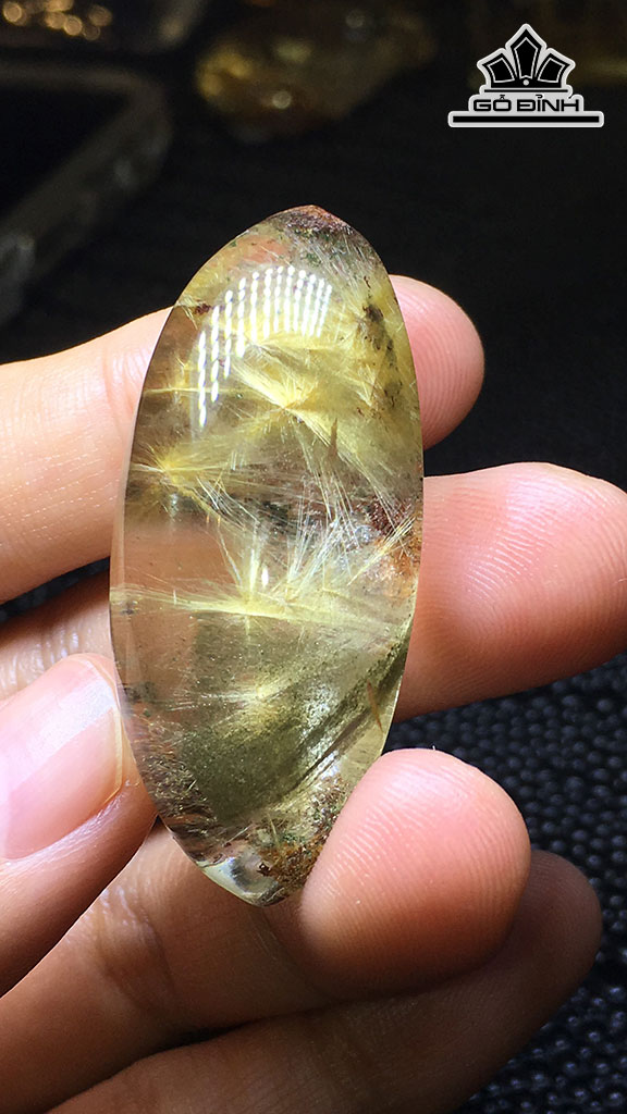 Mặt Dây Chuyền Đá Thạch Anh Ưu Linh Cao 42,2 Ngang 20,4 Sâu 15 (mm) 17,5gr