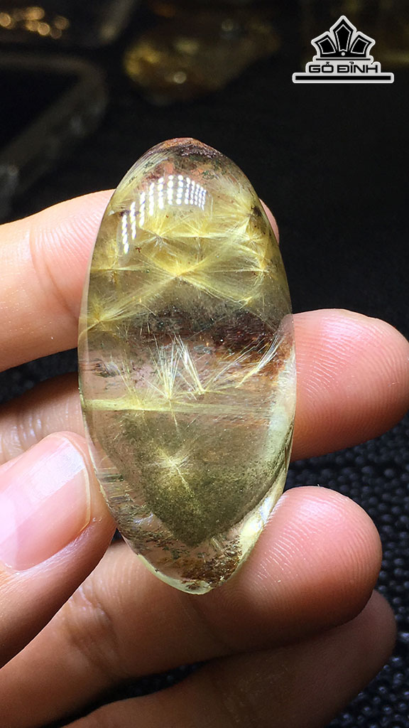 Mặt Dây Chuyền Đá Thạch Anh Ưu Linh Cao 42,2 Ngang 20,4 Sâu 15 (mm) 17,5gr