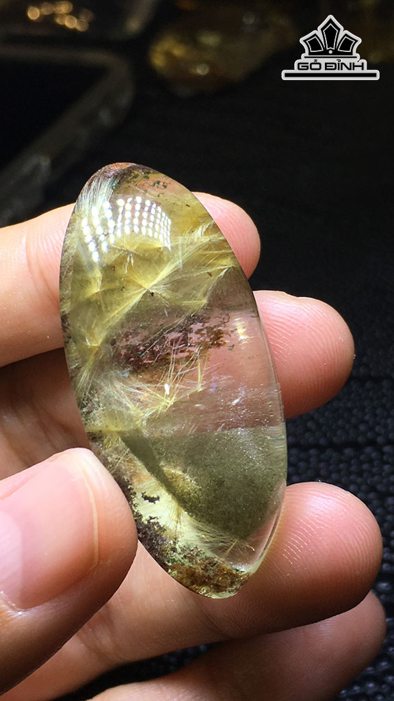 Mặt Dây Chuyền Đá Thạch Anh Ưu Linh Cao 42,2 Ngang 20,4 Sâu 15 (mm) 17,5gr