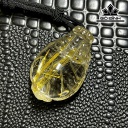 Mặt Dây Chuyền Long Quy Đá Thạch Anh Tóc Vàng Cao 46 Ngang 30,3 Sâu 21,5 (mm) 30gr