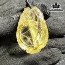 Mặt Dây Chuyền Long Quy Đá Thạch Anh Tóc Vàng Cao 46 Ngang 30,3 Sâu 21,5 (mm) 30gr