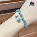 Vòng Tay Đá Ngọc Lam (Turquoise) Đường Kính Hạt 7,7 (mm)