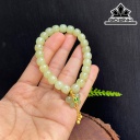 Vòng Tay Đá Ngọc Bích (Nephrite Jade) Đường Kính Hạt 8 (mm)