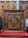 Tranh Chữ Gỗ Hương Cao 61 Ngang61 Khuôn 3 Ván 2,5 (cm)