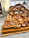 Tượng Phật Di Lặc Gỗ Xá Xị Cao 44 Ngang 63 Sâu 18 (cm)