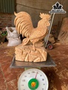 Tượng Gà Trống Gỗ Ngọc Am Cao 50 Ngang 33 Sâu 20 (cm)