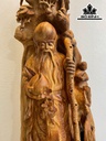Tượng Ông Thọ Gỗ Ngọc Am Cao 106 Ngang 38 Sâu 27 (cm)