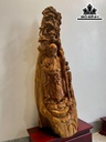 Tượng Ông Thọ Gỗ Ngọc Am Cao 106 Ngang 38 Sâu 27 (cm)