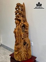 Tượng Ông Thọ Gỗ Ngọc Am Cao 106 Ngang 38 Sâu 27 (cm)