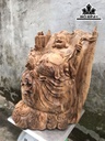 Tượng Phật Di Lặc Gỗ Ngọc Am Cao 46 Ngang 38 Sâu 30 (cm)