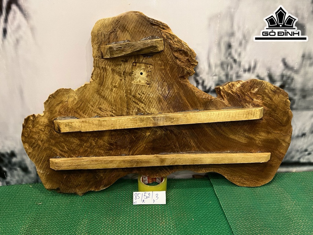 Tranh Đồng Hồ Gỗ Nu Nghiến Cao 52 Ngang 85 Sâu 3 (cm)