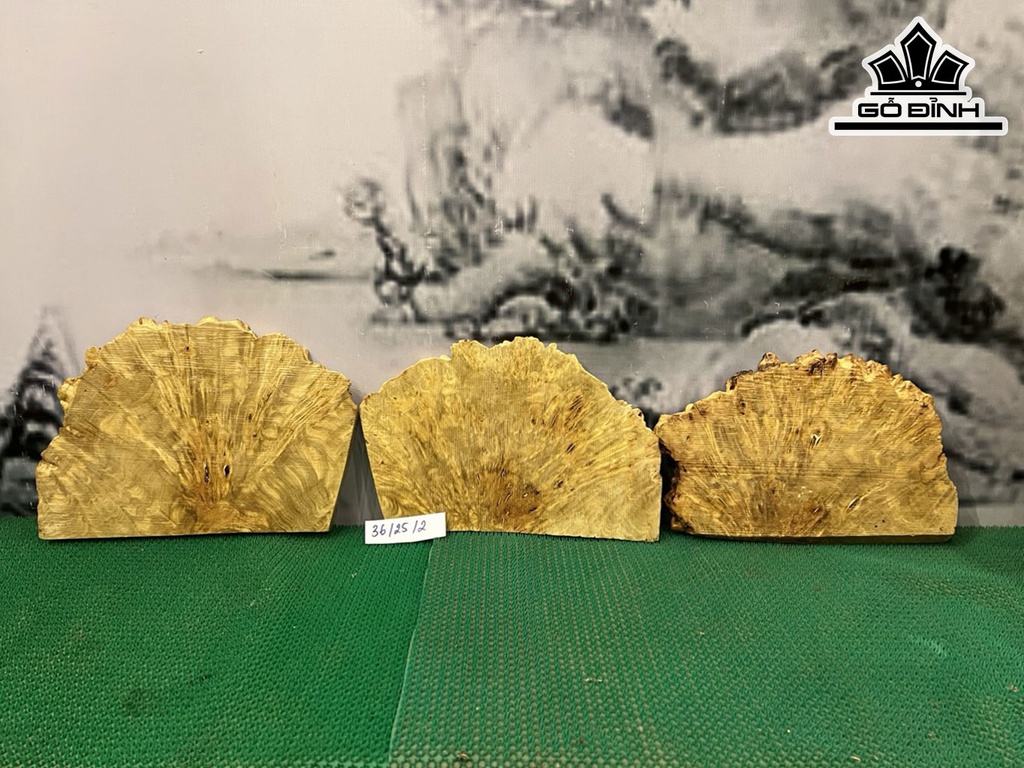 Tranh Phúc Lộc Thọ Gỗ Nu Nghiến Cao 25 Ngang 36 Sâu 2 (cm)