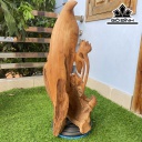 Tượng Phật Bà Quan Âm Gỗ Ngọc Am Cao 70 Ngang 33 Sâu 30 (cm)