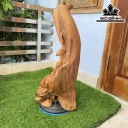 Tượng Phật Bà Quan Âm Gỗ Ngọc Am Cao 70 Ngang 33 Sâu 30 (cm)