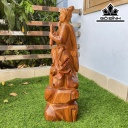 Tượng Trần Quốc Tuấn Gỗ Hương Cao 67 Ngang 27 Sâu 19 (cm)