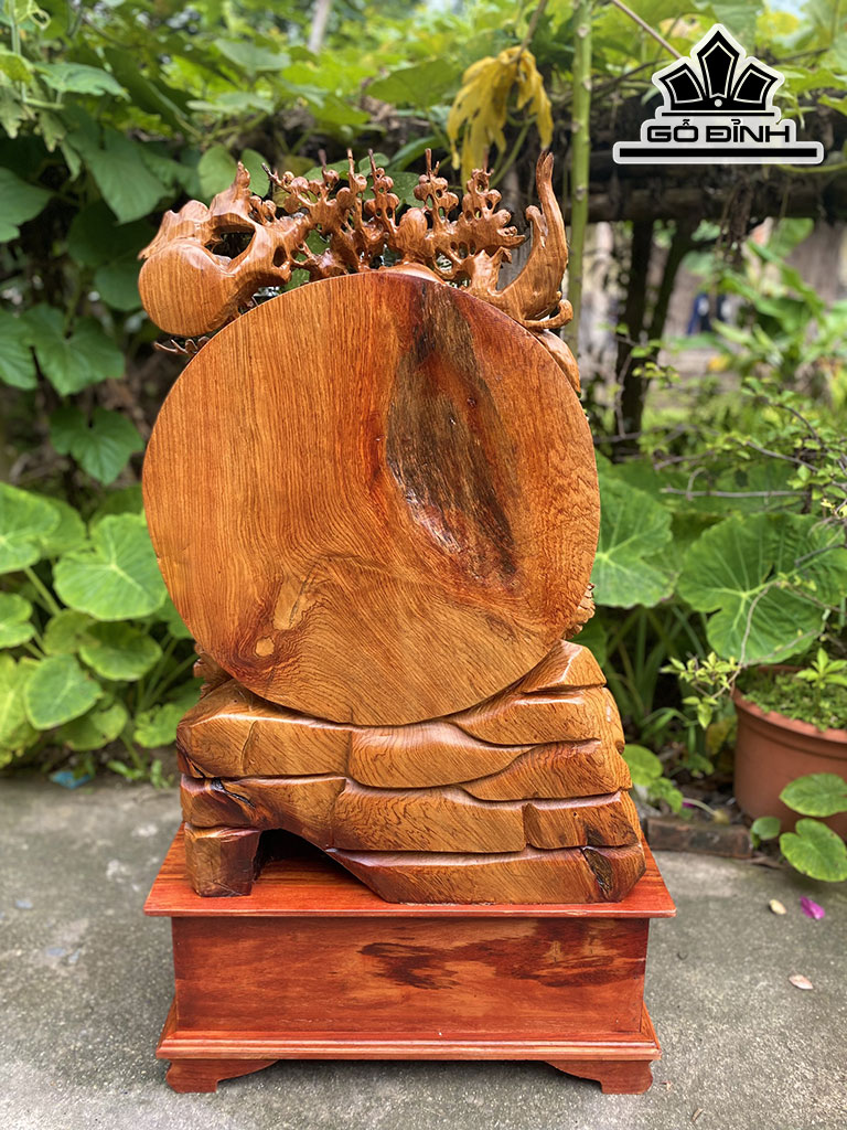 Tượng Gia Đình Gà Gỗ Hương Cao 91 Ngang 62 Sâu 26 (cm)