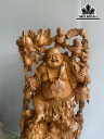 Tượng Phật Di Lặc Gỗ Hương Cao 89 Ngang 47 Sâu 33 (cm)