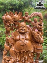 Tượng Phật Di Lặc Ngũ Phúc Gỗ Hương Cao 89 Ngang 47 Sâu 33 (cm)