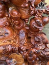 Tượng Phật Di Lặc Ngũ Phúc Ngồi Gốc Tùng Gỗ Cẩm Cao 112 Ngang 76 Sâu 55 (cm)