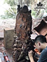 Tượng Phật Di Lặc Gỗ Trắc Cao 108 Ngang 52 Sâu 46 (cm)