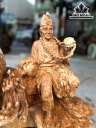 Tượng Tế Công Gỗ Nu Ngọc Am Ngang 83 Cao 52 Sâu 33 (cm)