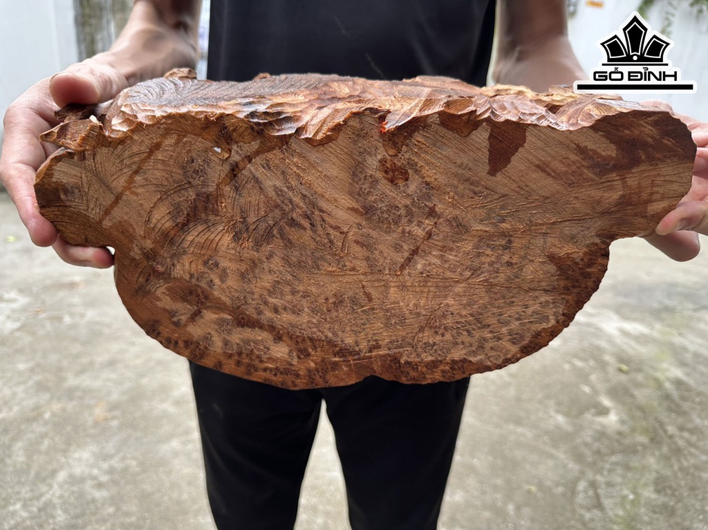 Tượng Phật Di Lặc Gỗ Nu Ngọc Am Cao 13 Ngang 37 Sâu 19 (cm)