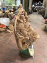 Tượng Phật Di Lặc Gỗ Ngọc Am Cao 66 Ngang 57 Sâu 43 (cm)