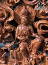 Tượng Phật Bà Quan Âm Gỗ Huyết Long Cao 65 Ngang 79 Sâu 8 (cm)