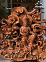 Tượng Phật Bà Quan Âm Gỗ Huyết Long Cao 65 Ngang 79 Sâu 8 (cm)