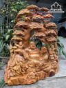 Tượng Phật Di Lặc Gỗ Hương Cao 88 Ngang 75 Sâu 35 (cm)