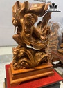 Tượng Đạt Ma Bay Gỗ Hương Cao 60 Ngang 32 Sâu 28 (cm)