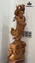 Tượng Đạt Ma Quá Hải Gỗ Hương Cao 92 Ngang 35 Sâu 20 (cm)
