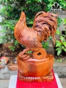 Tượng Gà Trống Gỗ Hương Cao 56 Ngang 33 Sâu 17 (cm)
