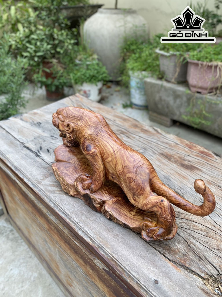 Tượng Hổ Phong Thủy Gỗ Cẩm Cao 21 Ngang 41 Sâu 15 (cm) - Copy - Copy - Copy