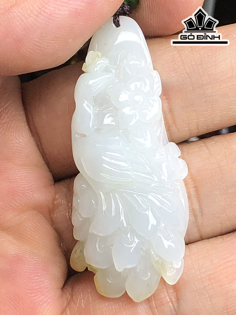 Mặt Dây Chuyền Đá Cẩm Thạch Cao 48,8 Ngang 20 Sâu 10,2 (mm) 14gr