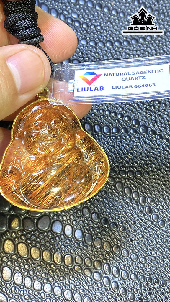 Mặt Dây Chuyền Đá Thạch Anh Tóc Nâu Cao 35,98 Ngang 37,04 Sâu 11 (mm) 126,35cts
