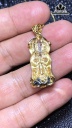 Mặt Dây Chuyền Quan Âm Đá Thạch Anh Tóc Vàng Cao 29,6 Ngang 14,6 Sâu 8,6 (mm) 6gr