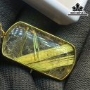 Mặt Dây Chuyền Quan Âm Đá Thạch Anh Tóc Vàng Cao 34,4 Ngang 18,3 Sâu 7,2 (mm) 9,5gr