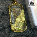 Mặt Dây Chuyền Quan Âm Đá Thạch Anh Tóc Vàng Cao 34,4 Ngang 18,3 Sâu 7,2 (mm) 9,5gr