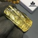 Mặt Dây Chuyền Quan Âm Đá Thạch Anh Tóc Vàng Cao 38,7 Ngang 17,3 Sâu 9,2 (mm) 12,3gr