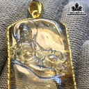 Mặt Dây Chuyền Quan Âm Đá Thạch Anh Tóc Vàng Cao 41 Ngang 24,7 Sâu 10,2 (mm) 22,9gr