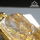 Mặt Dây Chuyền Quan Âm Đá Thạch Anh Tóc Vàng Cao 45,9 Ngang 28,6 Sâu 10,4 (mm) 29,2gr