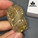 Tỳ Hưu Đá Thạch Anh Tóc Vàng Cao 32,6 Ngang 18,7 Sâu 14,4 (mm) 15,7gr