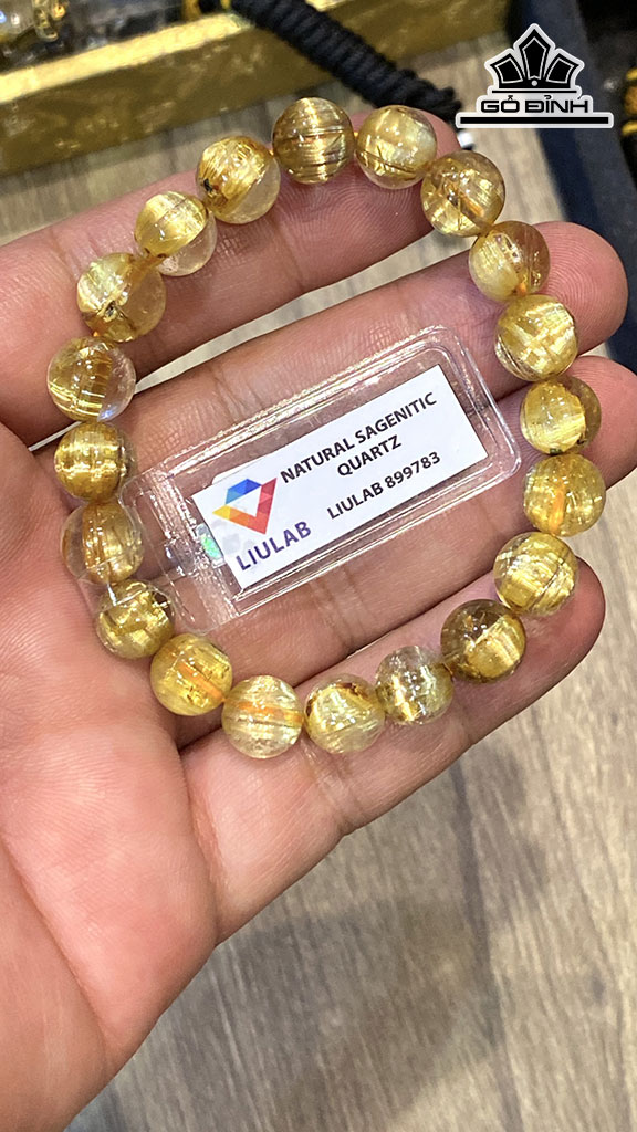 Vòng Tay Đá Thạch Anh Tóc Vàng Đường Kính Hạt 9,94-9,98 (mm) 115.38cts