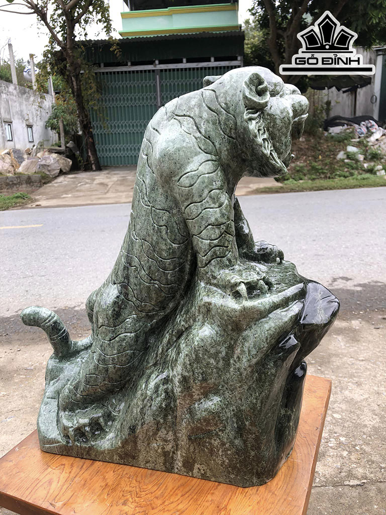 Tượng Chúa Sơn Lâm Đá Serpentine Cao 50 Ngang 43 Sâu 22 (cm) 39kg