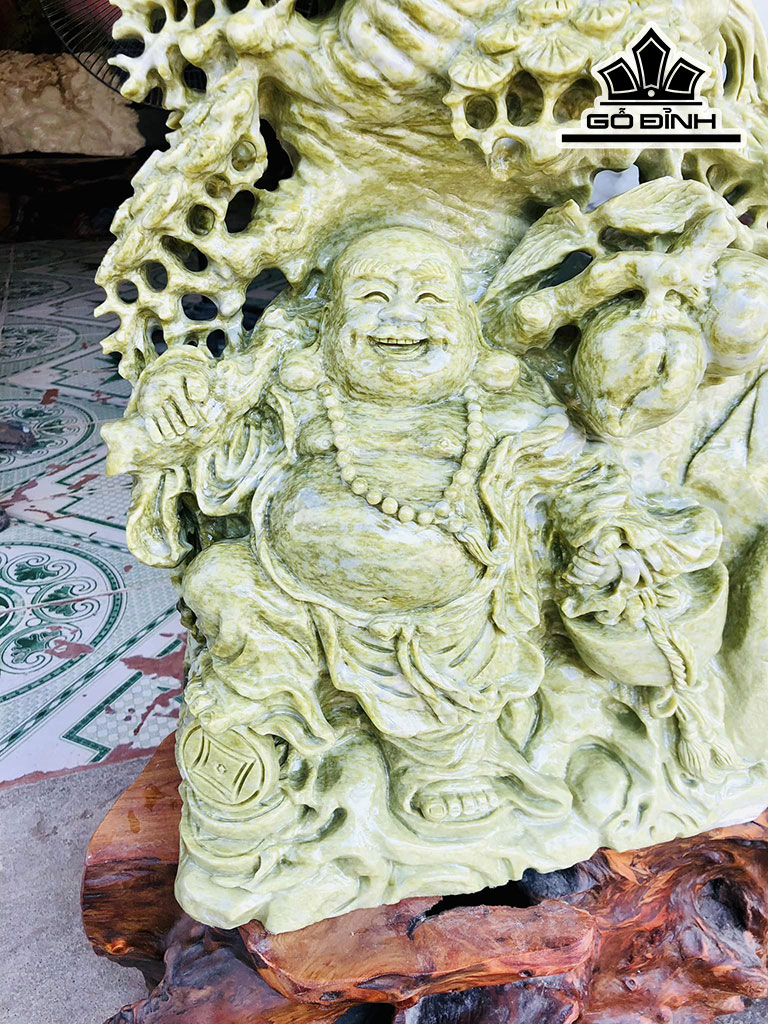 Tượng Di Lạc Đá Serpentine Cao 86 Ngang 50 Sâu 26 (cm) 42kg